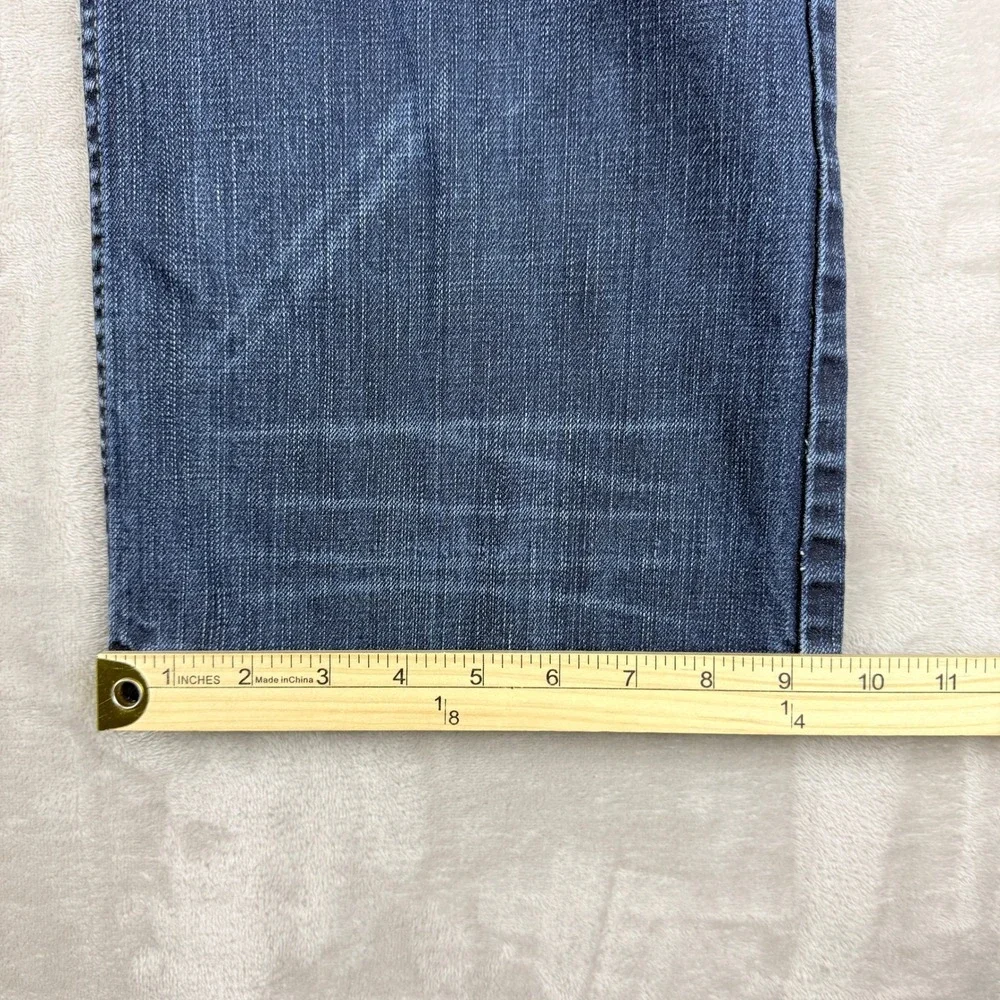 Levis 527 Jeans Men 38x32 (Fit 36x29) Blue Bootcut Slim Leather Patch Rodeo 2010